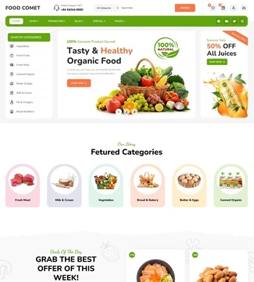 Storecomet online store food theme