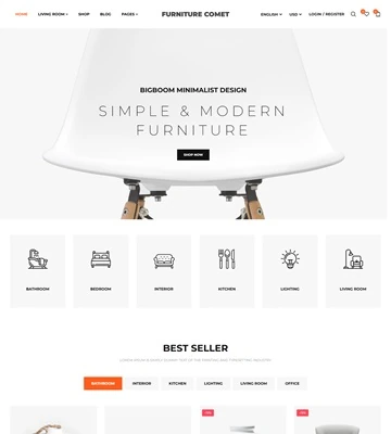 Storecomet online store furniture theme