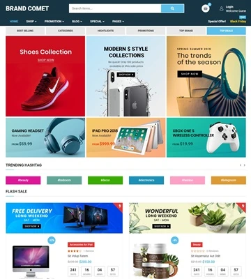 Storecomet online store brand theme