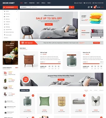 Storecomet online store decor theme